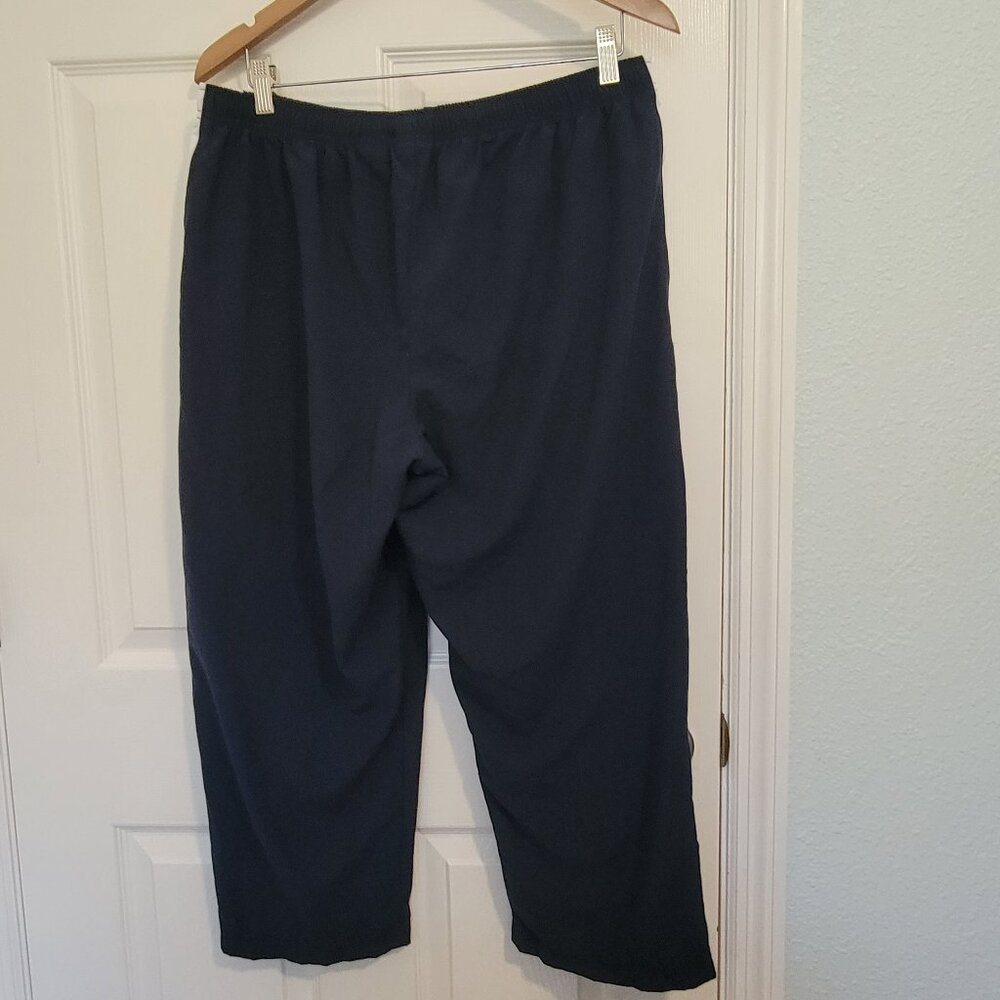 Vintage Nike Silver Tag Track Capri Pants - Womens Size XL- Navy/White - Picture 3 of 12